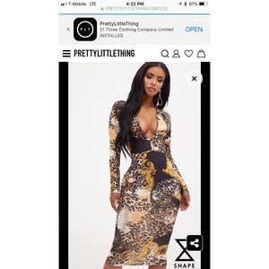 Pretty Little thing midi dress shape collection